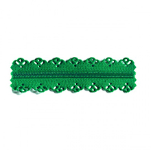 Lace finish zipper green RV388